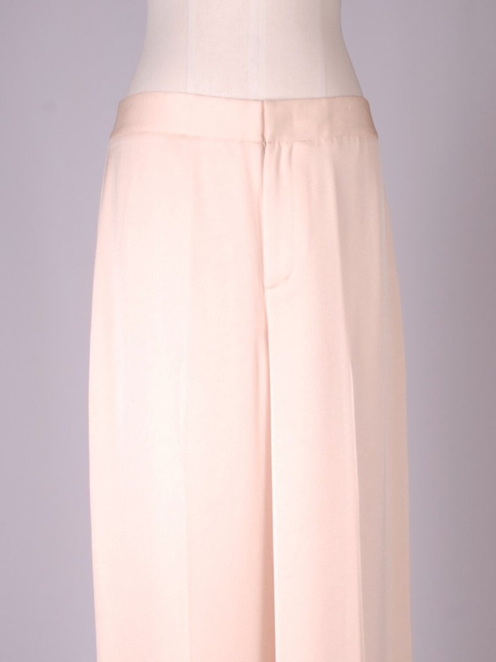 NWT Vince Cream Satin High-Waist Wide Leg Trouser, Sz 10